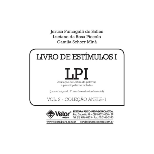 ANELE 1 – Livro de Estímulos 1