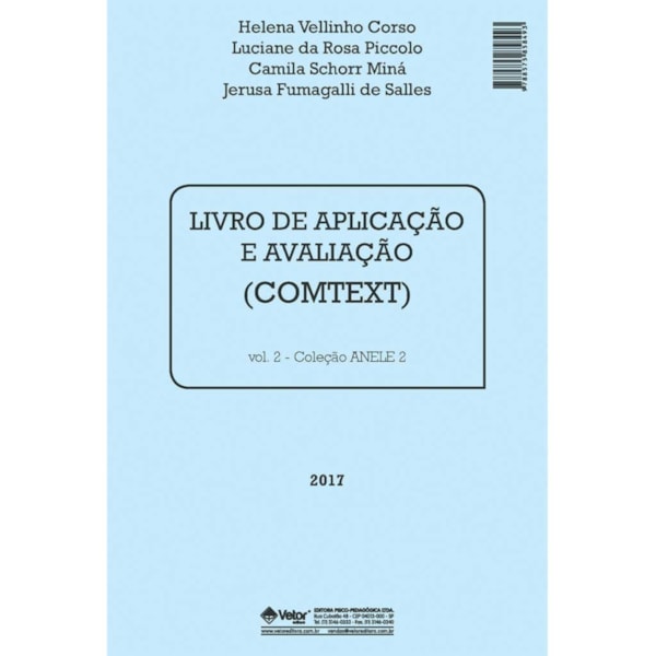 ANELE 2 – Livro de Aplicação e Avaliação