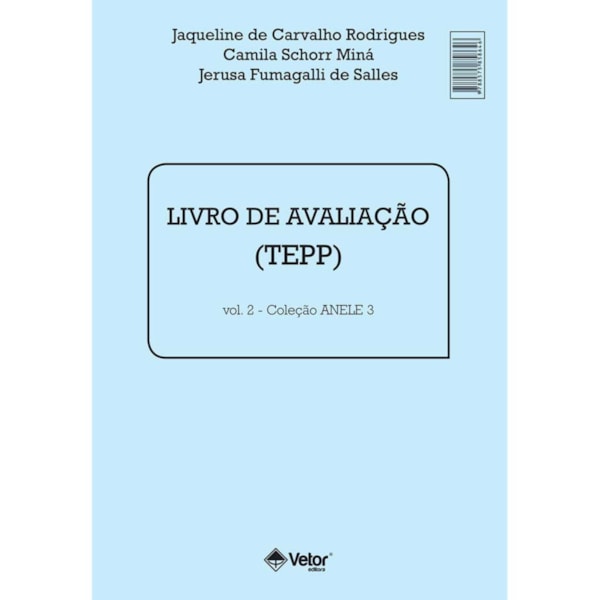 ANELE 3 – Livro de Aplicação e Avaliação