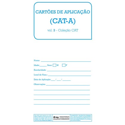 CAT-A - Cartões de Aplicação