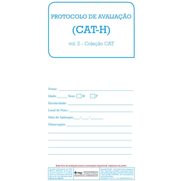 CAT-H - Livro de Avaliação