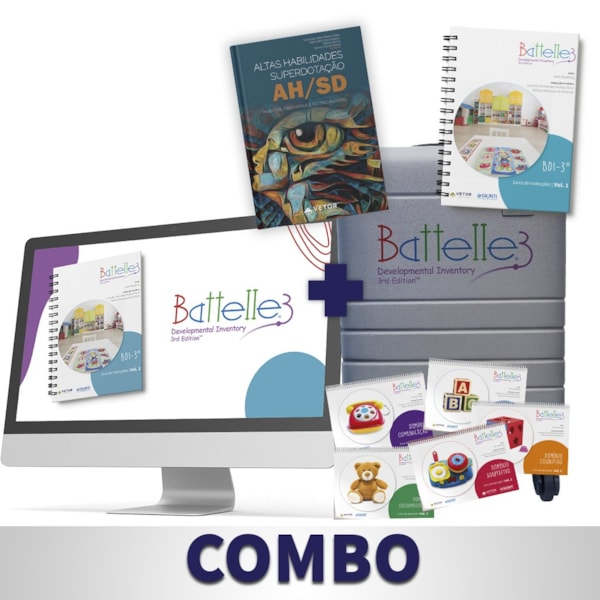 Combo Desenvolvimento Infantil e Altas Habilidades / Superdotação - Coleção Battelle + Cursos EAD + Livro
