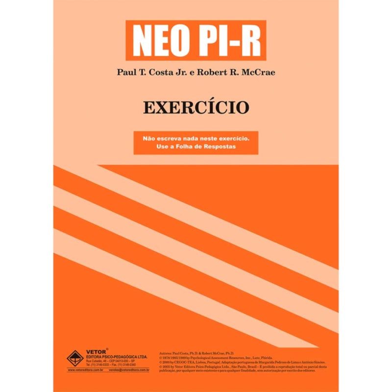 Neo PI-R - Livro de Exercícios - Vetor Editora