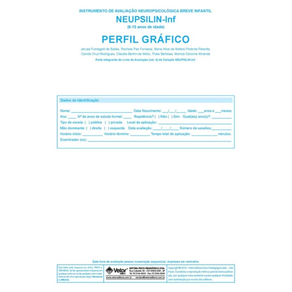 Neupsilin-Inf - Livro de Avaliação