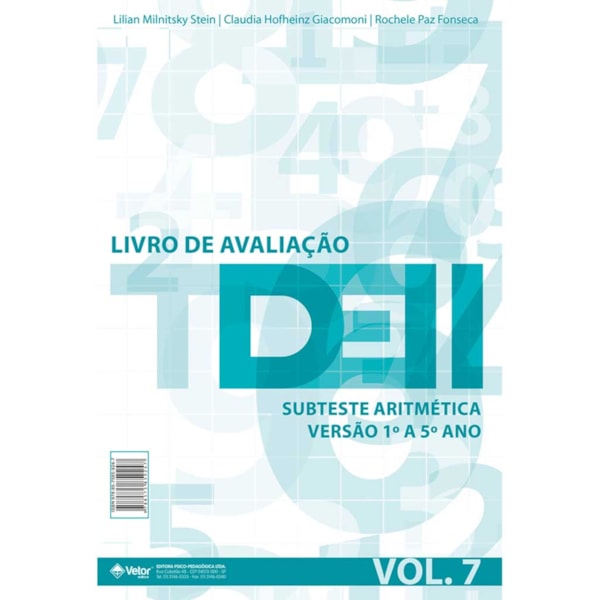 TDE II - Livro de Avaliação Subteste Aritmética 1º ao 5º ano VOL. 7