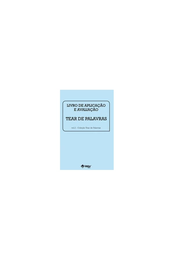 Tear de Palavras - Livro de Aplicação e Avaliação