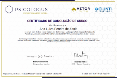Modelo de certificado do curso